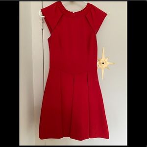 Ted Baker London Red Pleated Dress